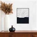 Picture of Mid Century Abstract Blue  _GroupedProduct_Rectangle_Portrait_Canvas_Framed_