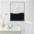 Picture of Mid Century Abstract Blue  _GroupedProduct_Rectangle_Portrait_Canvas_Framed_