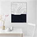 Picture of Mid Century Abstract Blue  _GroupedProduct_Rectangle_Portrait_Canvas_Framed_