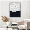 Picture of Mid Century Abstract Blue  _GroupedProduct_Rectangle_Portrait_Canvas_Framed_