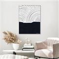 Picture of Mid Century Abstract Blue  _GroupedProduct_Rectangle_Portrait_Canvas_Framed_