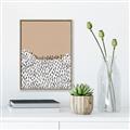 Picture of Mid Century Abstract Beige _GroupedProduct_Rectangle_Portrait_Canvas_Framed_