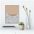 Picture of Mid Century Abstract Beige _GroupedProduct_Rectangle_Portrait_Canvas_Framed_