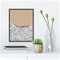 Picture of Mid Century Abstract Beige _GroupedProduct_Rectangle_Portrait_Canvas_Framed_