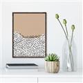 Picture of Mid Century Abstract Beige _GroupedProduct_Rectangle_Portrait_Canvas_Framed_
