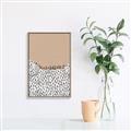 Picture of Mid Century Abstract Beige _GroupedProduct_Rectangle_Portrait_Canvas_Framed_
