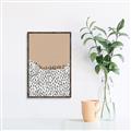 Picture of Mid Century Abstract Beige _GroupedProduct_Rectangle_Portrait_Canvas_Framed_