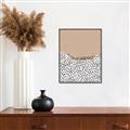 Picture of Mid Century Abstract Beige _GroupedProduct_Rectangle_Portrait_Canvas_Framed_