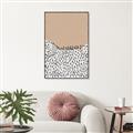 Picture of Mid Century Abstract Beige _GroupedProduct_Rectangle_Portrait_Canvas_Framed_