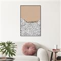 Picture of Mid Century Abstract Beige _GroupedProduct_Rectangle_Portrait_Canvas_Framed_