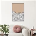 Picture of Mid Century Abstract Beige _GroupedProduct_Rectangle_Portrait_Canvas_Framed_