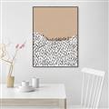 Picture of Mid Century Abstract Beige _GroupedProduct_Rectangle_Portrait_Canvas_Framed_