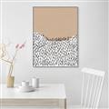 Picture of Mid Century Abstract Beige _GroupedProduct_Rectangle_Portrait_Canvas_Framed_