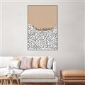 Picture of Mid Century Abstract Beige _GroupedProduct_Rectangle_Portrait_Canvas_Framed_