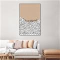 Picture of Mid Century Abstract Beige _GroupedProduct_Rectangle_Portrait_Canvas_Framed_