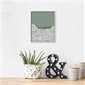 Picture of Mid Century Abstract Green  _GroupedProduct_Rectangle_Portrait_Canvas_Framed_
