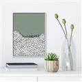 Picture of Mid Century Abstract Green  _GroupedProduct_Rectangle_Portrait_Canvas_Framed_