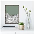 Picture of Mid Century Abstract Green  _GroupedProduct_Rectangle_Portrait_Canvas_Framed_
