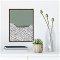 Picture of Mid Century Abstract Green  _GroupedProduct_Rectangle_Portrait_Canvas_Framed_