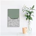 Picture of Mid Century Abstract Green  _GroupedProduct_Rectangle_Portrait_Canvas_Framed_