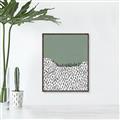 Picture of Mid Century Abstract Green  _GroupedProduct_Rectangle_Portrait_Canvas_Framed_