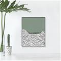 Picture of Mid Century Abstract Green  _GroupedProduct_Rectangle_Portrait_Canvas_Framed_