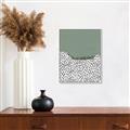 Picture of Mid Century Abstract Green  _GroupedProduct_Rectangle_Portrait_Canvas_Framed_