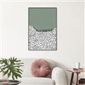 Picture of Mid Century Abstract Green  _GroupedProduct_Rectangle_Portrait_Canvas_Framed_