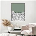 Picture of Mid Century Abstract Green  _GroupedProduct_Rectangle_Portrait_Canvas_Framed_