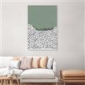 Picture of Mid Century Abstract Green  _GroupedProduct_Rectangle_Portrait_Canvas_Framed_