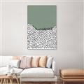 Picture of Mid Century Abstract Green  _GroupedProduct_Rectangle_Portrait_Canvas_Framed_