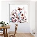 Picture of Marroon Flowers I  _GroupedProduct_Square_Canvas_Framed_