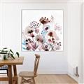 Picture of Marroon Flowers I  _GroupedProduct_Square_Canvas_Framed_