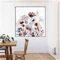 Picture of Marroon Flowers I  _GroupedProduct_Square_Canvas_Framed_