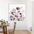 Picture of Marroon Flowers I  _GroupedProduct_Square_Canvas_Framed_