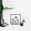 Picture of Ink Blue Flowers I  _GroupedProduct_Square_Canvas_Framed_