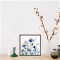 Picture of Ink Blue Flowers I  _GroupedProduct_Square_Canvas_Framed_