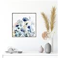 Picture of Ink Blue Flowers I  _GroupedProduct_Square_Canvas_Framed_