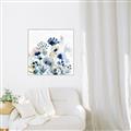 Picture of Ink Blue Flowers I  _GroupedProduct_Square_Canvas_Framed_