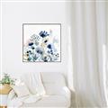 Picture of Ink Blue Flowers I  _GroupedProduct_Square_Canvas_Framed_