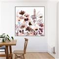 Picture of Maroon Flowers II _GroupedProduct_Square_Canvas_Framed_