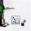 Picture of Ink Blue Flowers II  _GroupedProduct_Square_Canvas_Framed_