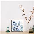 Picture of Ink Blue Flowers II  _GroupedProduct_Square_Canvas_Framed_