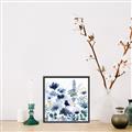 Picture of Ink Blue Flowers II  _GroupedProduct_Square_Canvas_Framed_