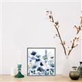 Picture of Ink Blue Flowers II  _GroupedProduct_Square_Canvas_Framed_