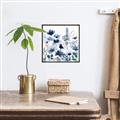 Picture of Ink Blue Flowers II  _GroupedProduct_Square_Canvas_Framed_