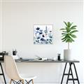 Picture of Ink Blue Flowers II  _GroupedProduct_Square_Canvas_Framed_