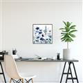 Picture of Ink Blue Flowers II  _GroupedProduct_Square_Canvas_Framed_