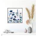 Picture of Ink Blue Flowers II  _GroupedProduct_Square_Canvas_Framed_