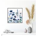 Picture of Ink Blue Flowers II  _GroupedProduct_Square_Canvas_Framed_